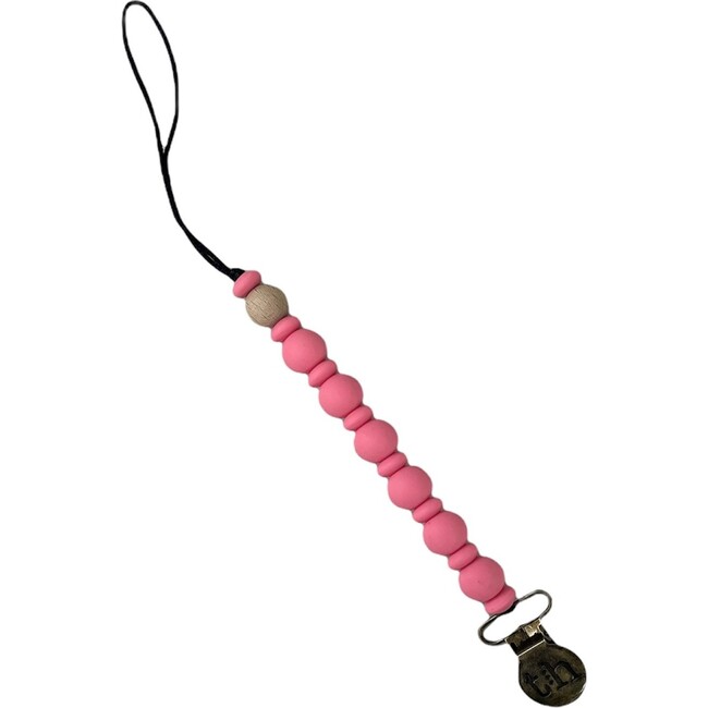 Grande Eden Pacifier & Toy Clip, Baby Pink