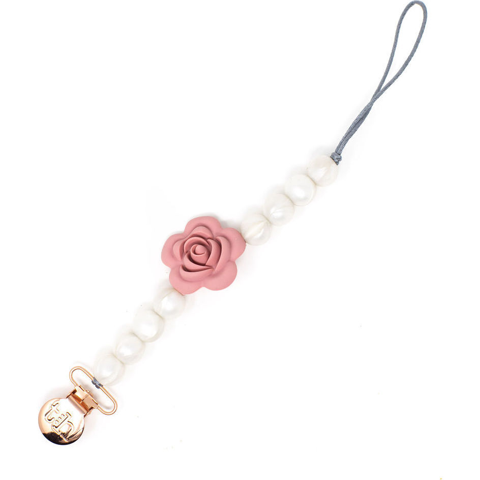 Grande Coco Pacifier & Toy Clip, Dusty Rose - Pacifiers - 1