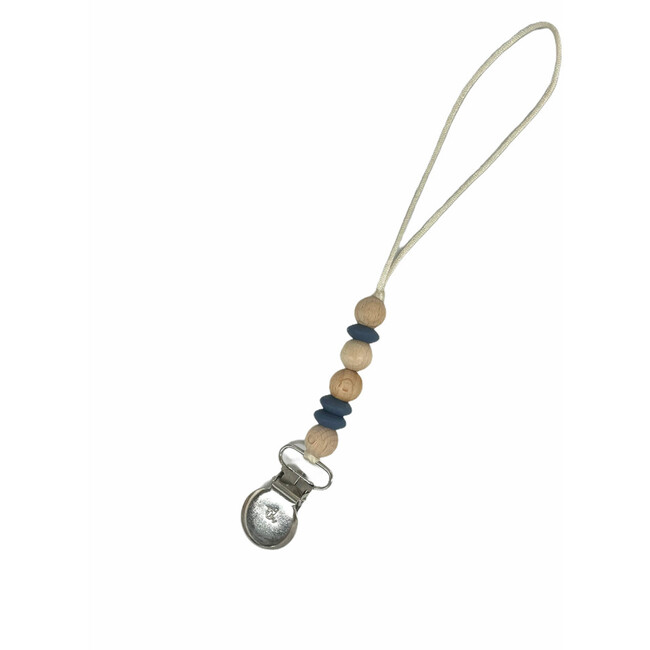 Picolo Rachele Pacifier & Toy Clip, Navy