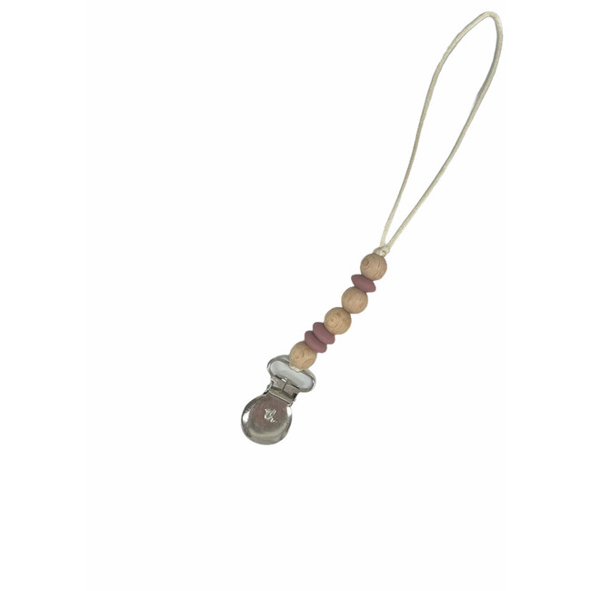 Picolo Rachele Pacifier & Toy Clip, Mauve