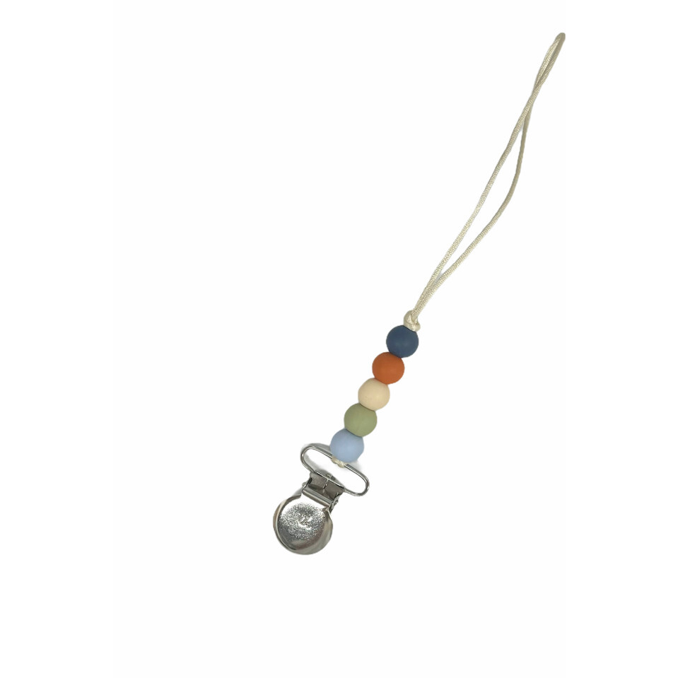 Picolo Molly Pacifier & Toy Clip, Navy - Pacifiers - 1
