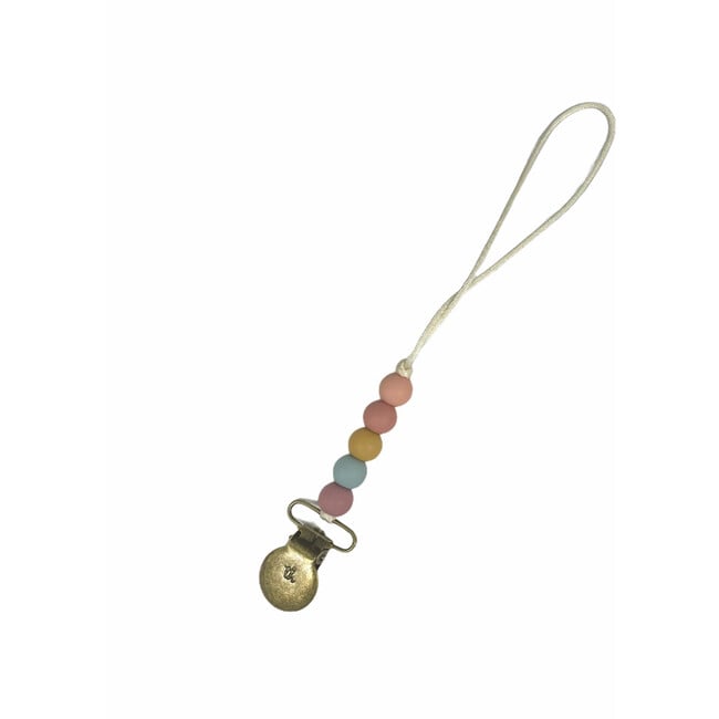 Picolo Molly Pacifier & Toy Clip, Dusty Pink