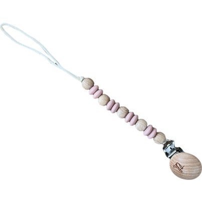 Petite Ori Pacifier & Toy Clip, Misty Rose