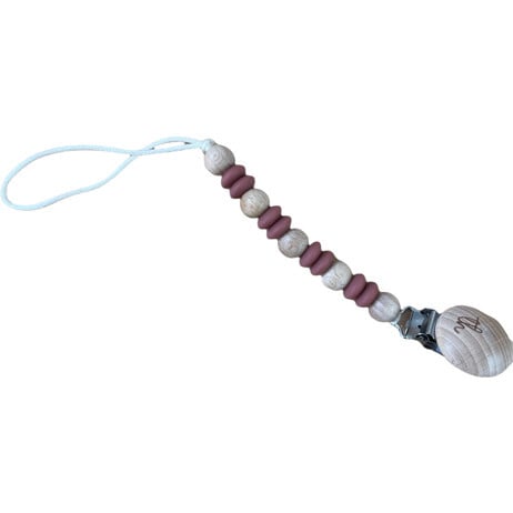 Petite Ori Pacifier & Toy Clip, Mauve