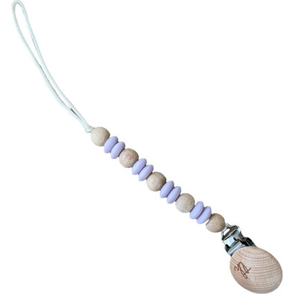 Petite Ori Pacifier & Toy Clip, Lavender Fog