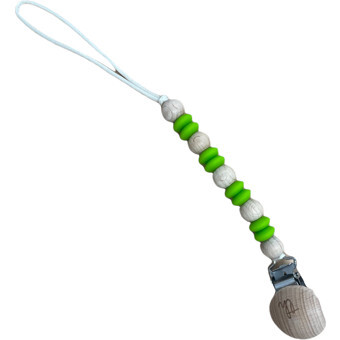 Petite Ori Pacifier & Toy Clip, Electric Green