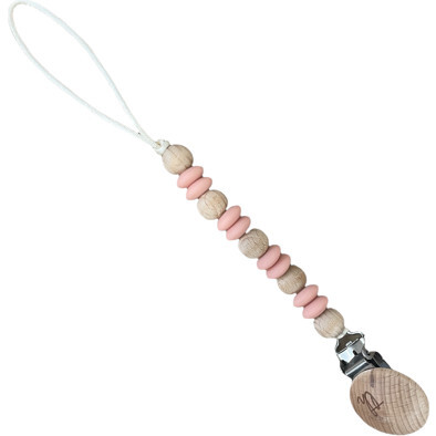 Petite Ori Pacifier & Toy Clip, Dusty Pink
