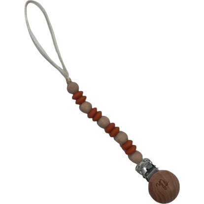 Petite Ori Pacifier & Toy Clip, Burnt Orange