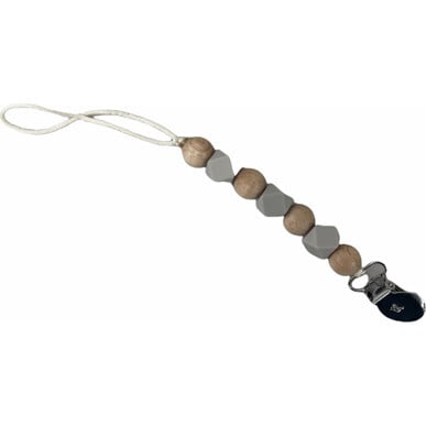 Petite Maya Pacifier & Toy Clip, Taupe