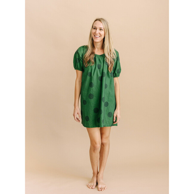 Women's Parker House Dress, Evergreen Dot