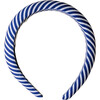 Clara Padded Headband, Navy Stripe - Hair Accessories - 1 - thumbnail