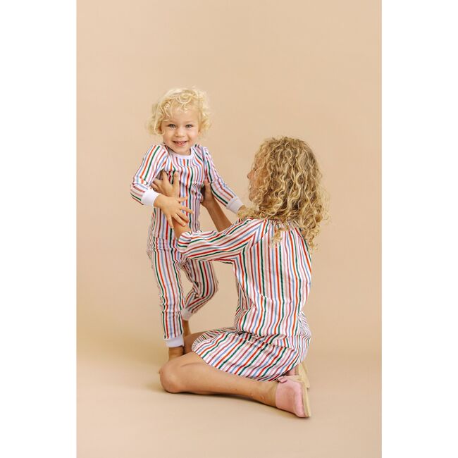 Long John Pajama Set, Paloma Stripe - Pajamas - 3