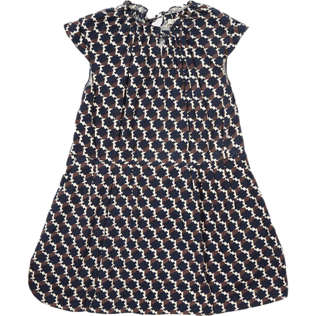 Nubia Dress, Blue/Chocolate - Dresses - 1