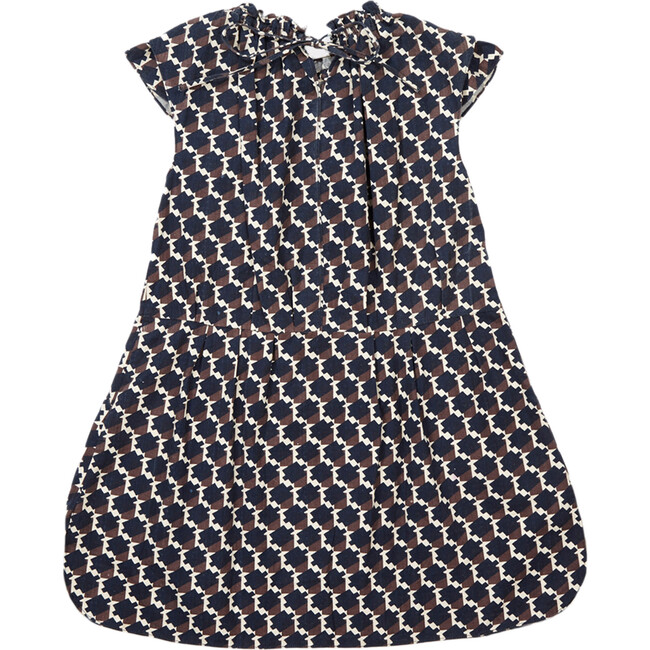 Nubia Dress, Blue/Chocolate - Dresses - 2