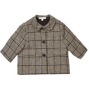 Newcastle Baby Coat, Black Hounstooth - Jackets - 1 - zoom