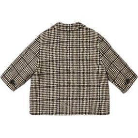 Newcastle Baby Coat, Black Hounstooth - Jackets - 2