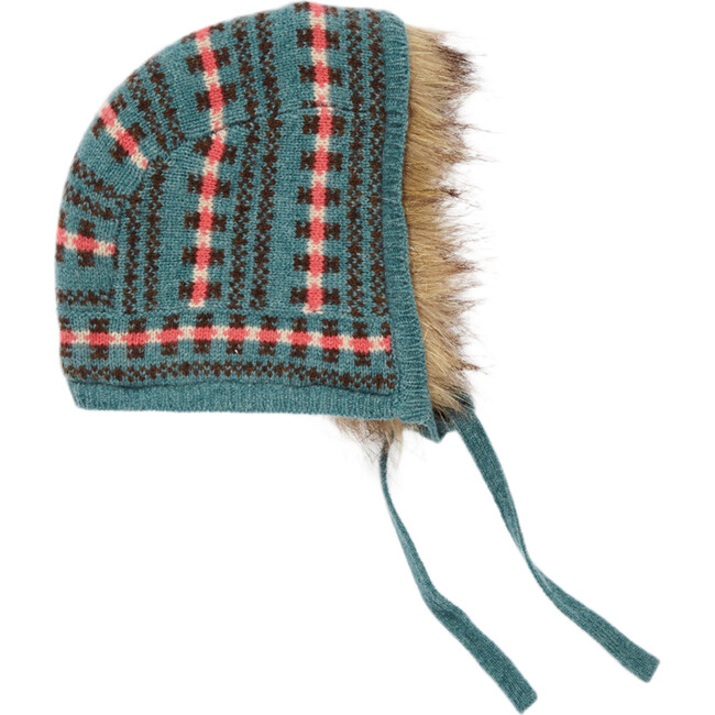 Moose Hat, Duck Egg Blue Fairisle - Hats - 1