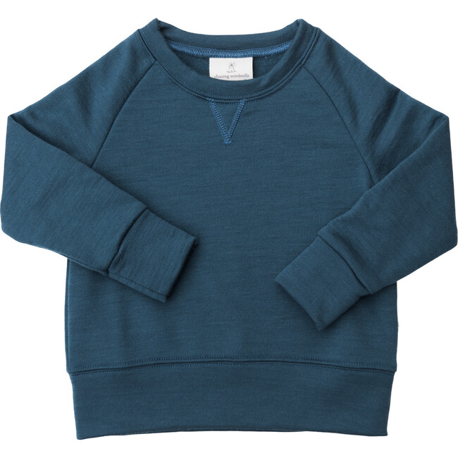 Merino Wool Fleece Sweatshirt, Glacier - Sweatshirts - 1