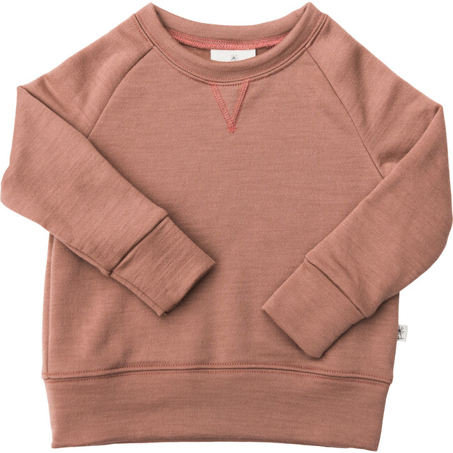 Merino Wool Fleece Sweatshirt, Clay