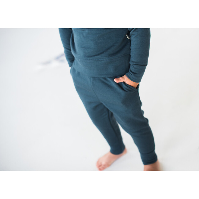 Merino Wool Fleece Sweatpants, Glacier - Sweatpants - 3