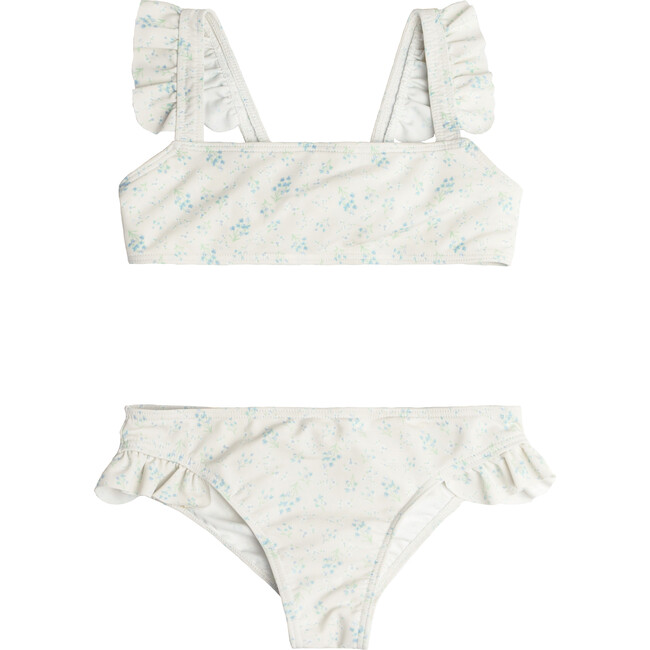 Tie Back Bikini, Crème Floral - Two Pieces - 1