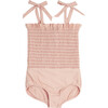 Smocked One Piece, Shell Pink - One Pieces - 1 - thumbnail