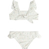 Tie Back Bikini, Crème Floral - Two Pieces - 2