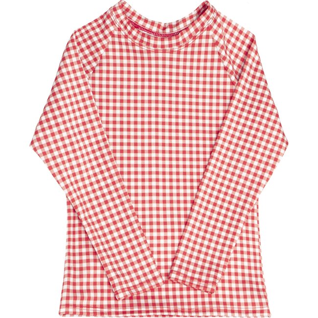 Unisex Red Gingham Rashguard - Rash Guards - 1