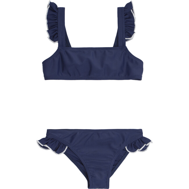 Navy And White Tie Back Bikini - Minnow Swim | Maisonette