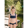 Navy And White Tie Back Bikini - Two Pieces - 2
