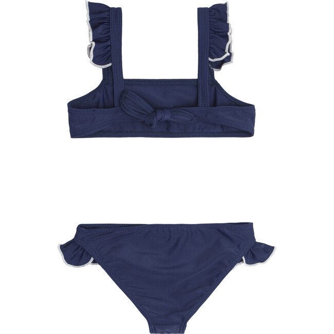 Navy And White Tie Back Bikini - Minnow Swim | Maisonette