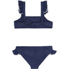 Navy And White Tie Back Bikini - Two Pieces - 3