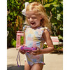 *Exclusive* Girl's Ruffle Sleeve Rashguard One Piece, Patchwork - One Pieces - 2