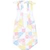 *Exclusive* Girl's Tie Knot One Piece, Patchwork - One Pieces - 3