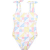 *Exclusive* Women's Tie Knot One Piece, Patchwork - One Pieces - 1 - thumbnail