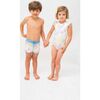 *Exclusive* Girl's Ruffle Sleeve Rashguard One Piece, Patchwork - One Pieces - 5