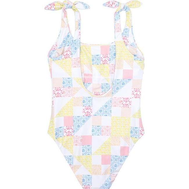 *Exclusive* Women's Tie Knot One Piece, Patchwork - One Pieces - 3