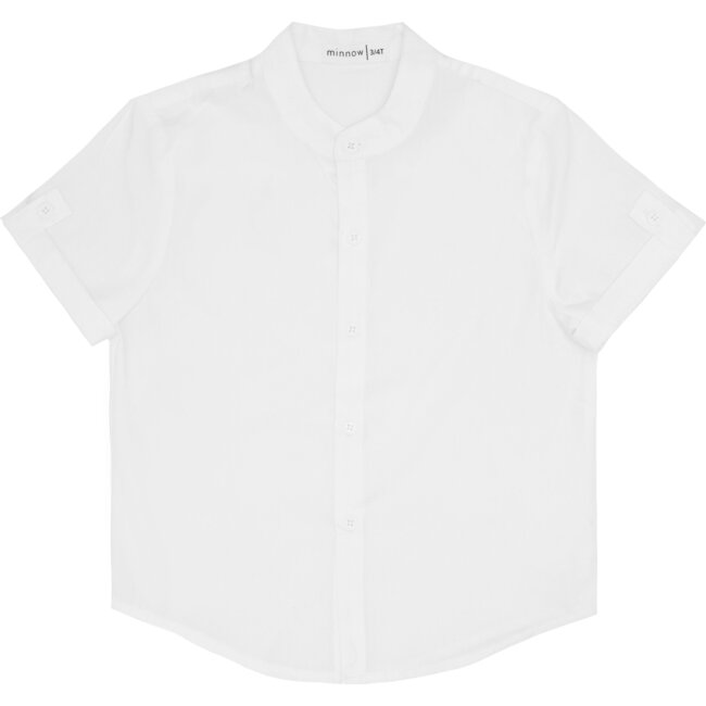 Boys White Button Down Shirt