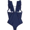 Ruffle One Piece, Navy - One Pieces - 2