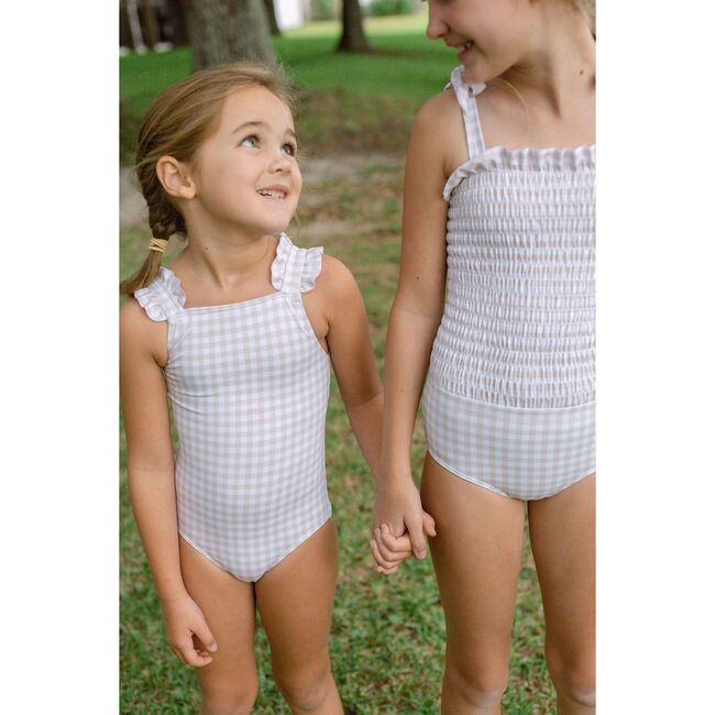 【新品未使用】MARGA CHECK RUFFLE ONEPIECE Ruched Ruffle One-piece Swimsuit In Gingham For Women | J.Crew