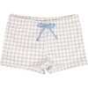 Tan Gingham Brief - Swim Trunks - 1 - thumbnail