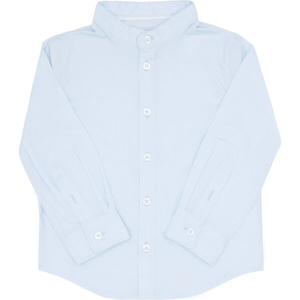 Boys Light Blue Long Sleeve Button Down Shirt - Minnow Tops | Maisonette