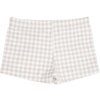 Tan Gingham Brief - Swim Trunks - 4