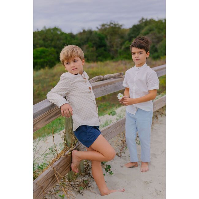 Boys Light Blue Canvas Pants - Pants - 4
