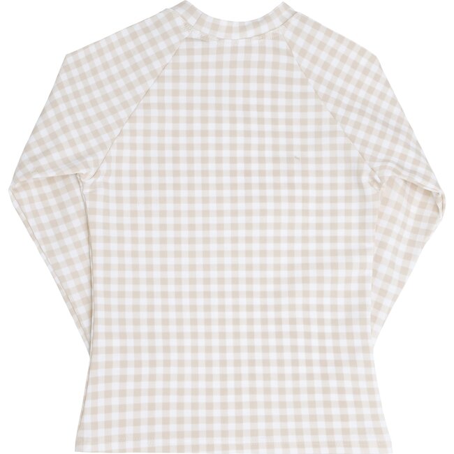 Tan Gingham Rashguard - Rash Guards - 3
