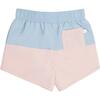French Blue + Pink Color Block Boardie - Swim Trunks - 2