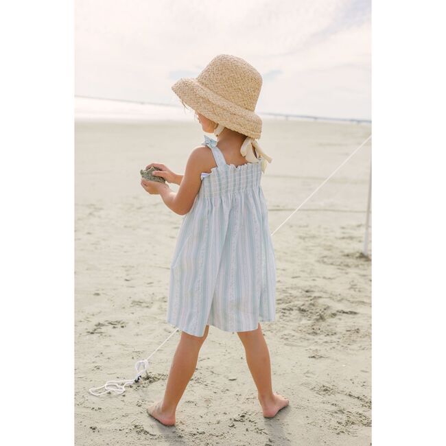 Girls Linear Floral Smocked Dress - Dresses - 2