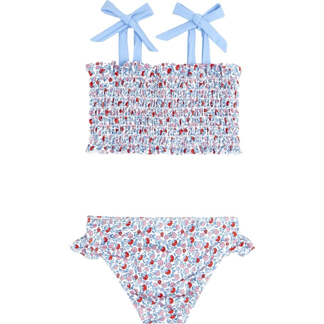 Americana Floral Smocked Bikini - Two Pieces - 3
