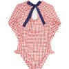 Red Gingham Rashguard One Piece - One Pieces - 3