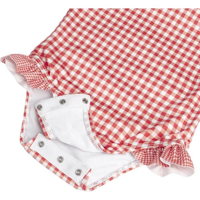 Red Gingham Rashguard One Piece - One Pieces - 4